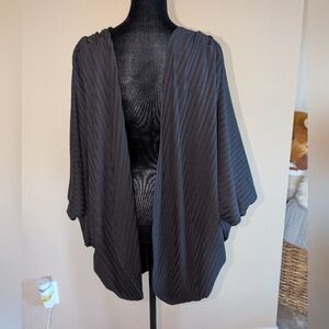 Chic Soul Black Draped Cardigan